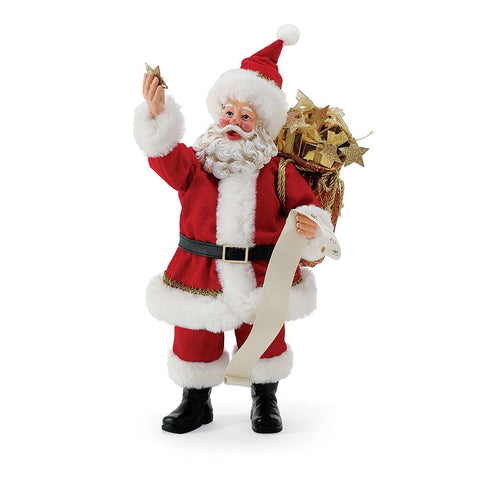 Department 56 Possible Dreams Santa Claus in resin with stars