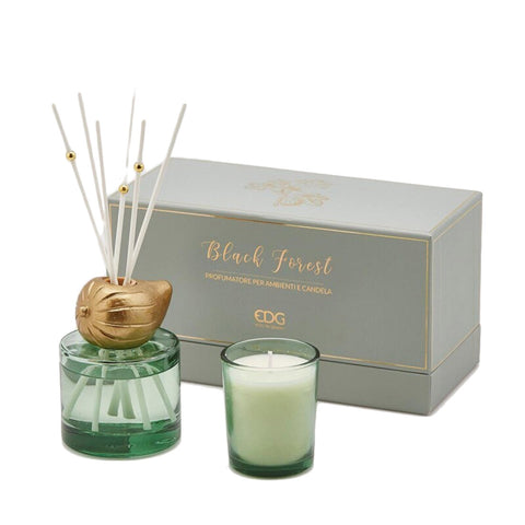 EDG BLACK FOREST fragrance set candle and room fragrance glass 100ml