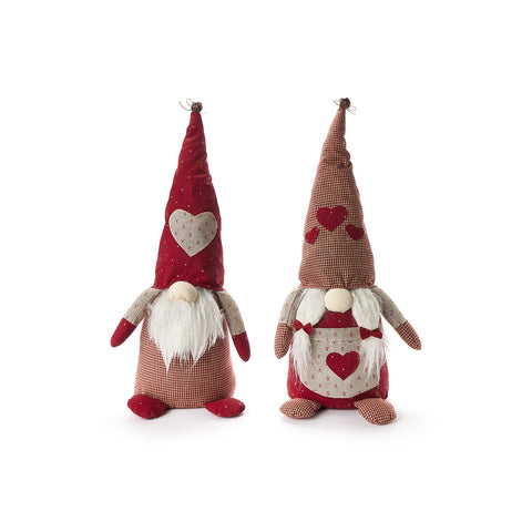 TISSU NUAGES Décoration de Noël tissu butoir de porte gnome 2 variantes H50 cm