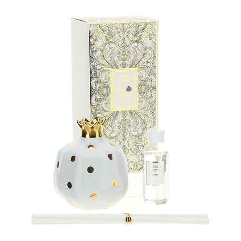 HERVIT Home fragrance pomegranate with gold polka dots with white stoneware fragrance 50ml