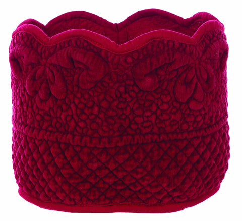 BLANC MARICLO' Reversible bread basket in red cotton 15X20 cm A2928699BX