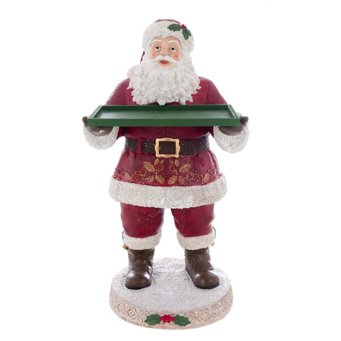 Blanc Mariclò large Santa Claus with tray "Oh Holy Night"