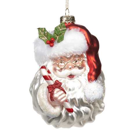GOODWILL Decorazione natalizia Babbo Natale in vetro h13,5 cm