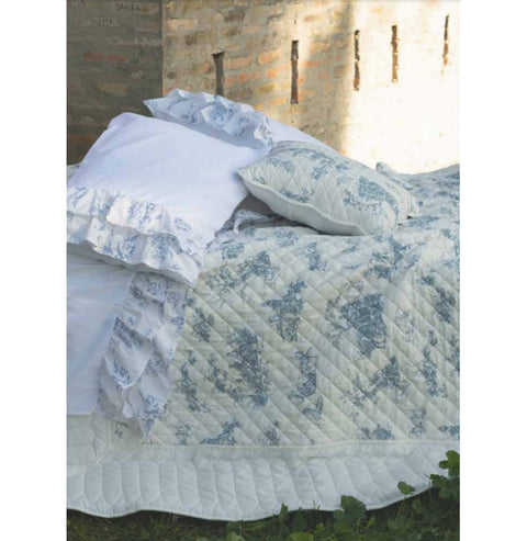L'ATELIER 17 Summer one-and-a-half-seater quilt + "JARDIN/LE JOUY" pillowcase 220x260 cm 2 variants