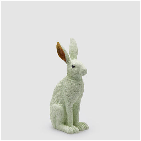 EDG - Enzo de Gasperi Shabby green resin rabbit H35x19.5x10.5 cm