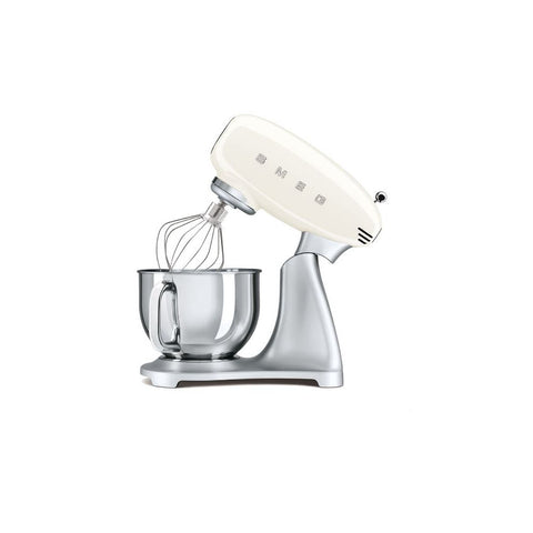 SMEG Planetary mixer in white stainless steel with 10 speeds SMF02CREU 