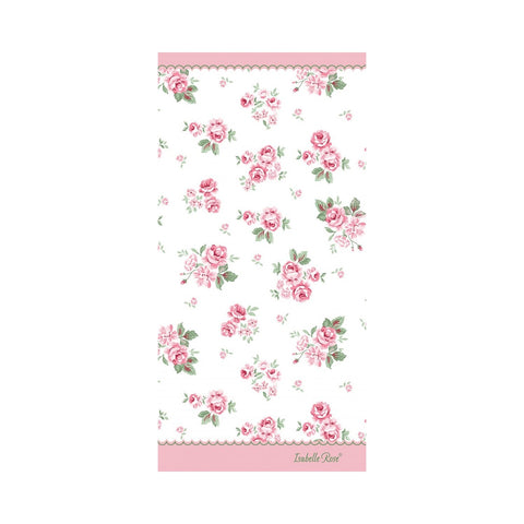 ISABELLE ROSE Bandana foulard fascia per capelli da donna bianco con fiori rosa