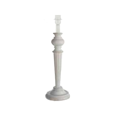 BLANC MARICLO' Shabby Chic table lamp base ivory wood decoration H 35cm