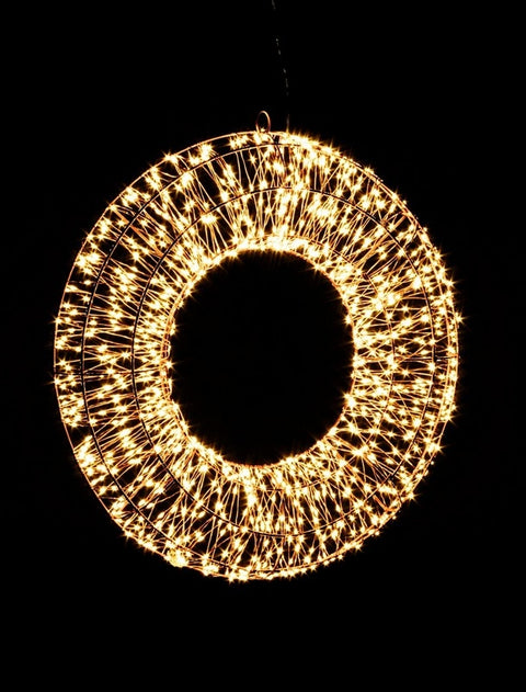 EDG Ghirlanda corona decoro natalizio da appendere 8160 Microled luce calda Ø70