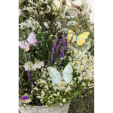 Blanc Mariclò Farfalla verde in metallo "Adina" Shabby Chic 15x13 cm