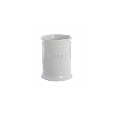 BLANC MARICLO' Barattolo portamestoli in ceramica DESINARE bianco 16x16x24 cm