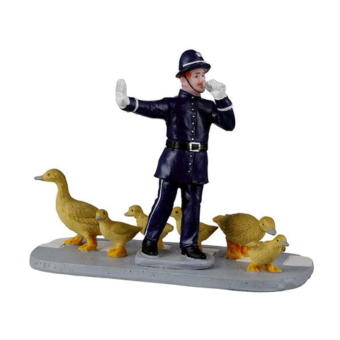 LEMAX Character Watchman with ducklings "Safe Crossings" for your Christmas village