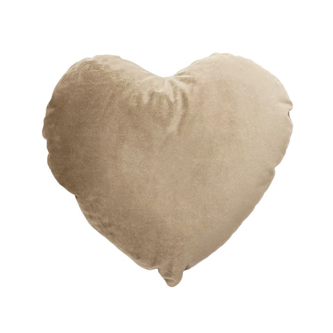 RIZZI Coussin d'ameublement coussin en velours en forme de coeur coton gris 45x45 cm
