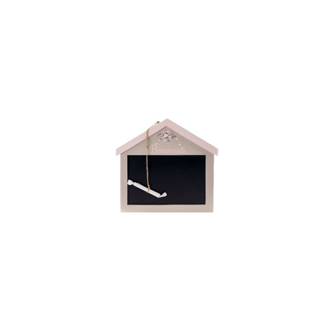 FABRIC CLOUDS maison tableau noir avec craie SOPHIE 2 variantes 24x24cm TXP21301