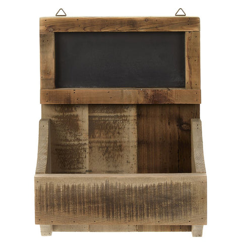 Nuvole di Stoffa Plant holder in antique wood and blackboard 28x38 cm