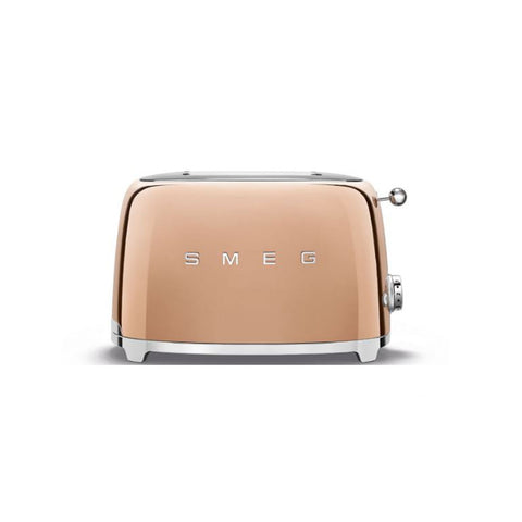 SMEG Rose Gold Stainless Steel 2 Slice Toaster 950W TSF01RGEU