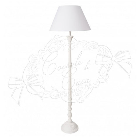 Coccole di Casa Floor lamp E27 in MDF wood with "Xena" lampshade H160 cm
