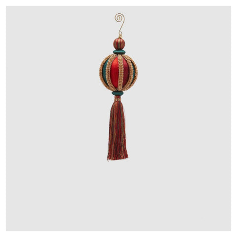 EDG Silk Christmas ball to hang with tassel 3 variations (1pc)