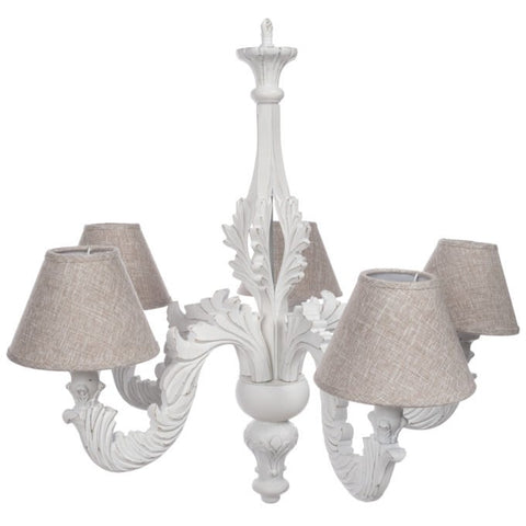 CUDDLES AT HOME WHITE "COTY" CHANDELIER