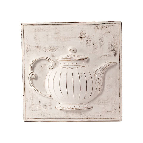 VIRGINIA CASA CORNICI" plate with teapot to hang 28x28 cm F278OR-1@B