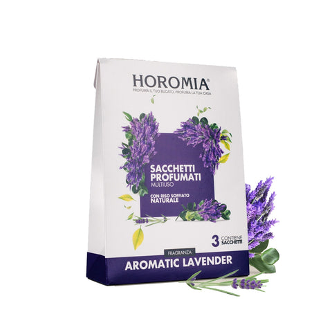HOROMIA Set 3 sachets parfumés au riz naturel LAVANDE AROMATIQUE multi-usages
