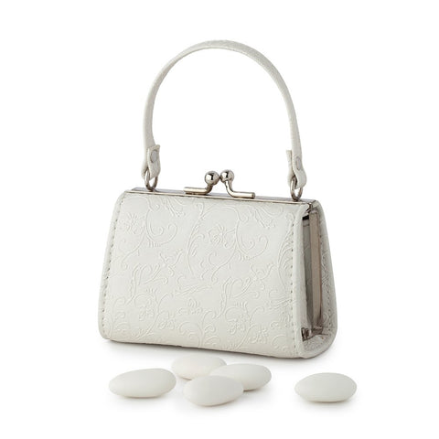 HERVIT Favor bag KELLY ivory with 5 sugared almonds 10x5xH8 cm 27789