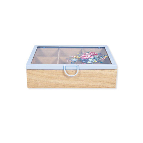 GREENGATE Mdf wooden tea box "Elina" D16x23xH6,5 cm