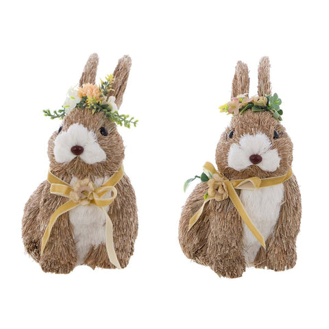 Blanc Mariclò Shabby straw Easter rabbit "Dorabella" 2 variants (1pc)