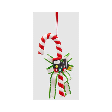EDG Decoro bastoncino di zucchero decorazione per albero PVC bianco rosso H13 cm