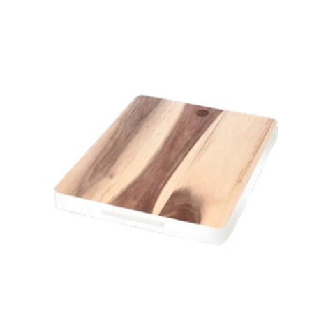 WHITE PORCELAIN Libeccio glazed wooden chopping board with white base 35.6x28x3cm