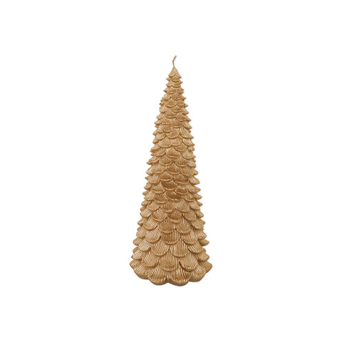 GREENGATE Bougie parfumée arbre à cire grande paraffine dorée Ø10,5 H21 cm