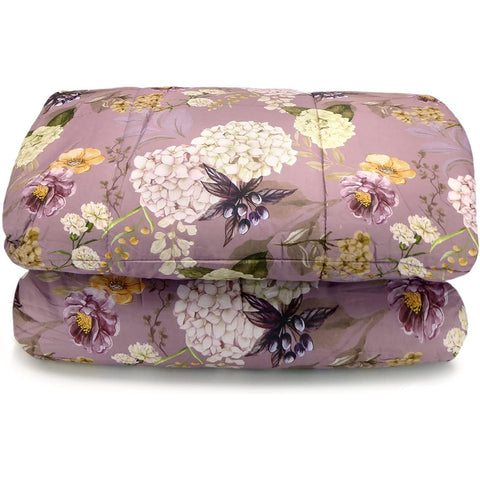 L'Atelier 17 Queen size quilt with Shabby hydrangeas "Grace" 220x260cm