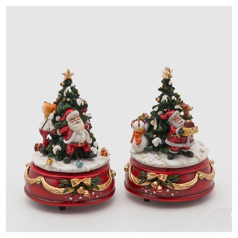 EDG Music box Santa Claus with tree and music 2 variants (1pc)