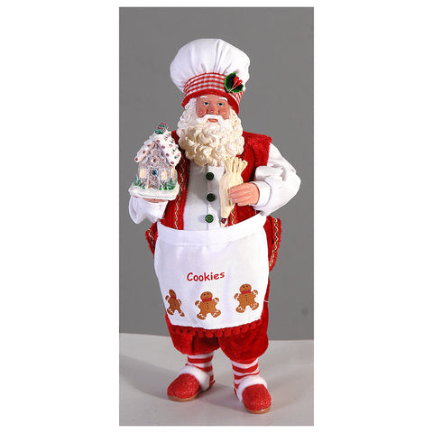 VETUR Santa Claus pastry chef figurine in resin and fabric H28 cm