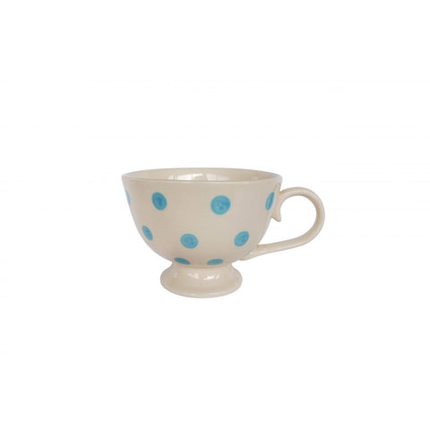 ISABELLE ROSE Blue polka dot ceramic mug 380 ml CE04