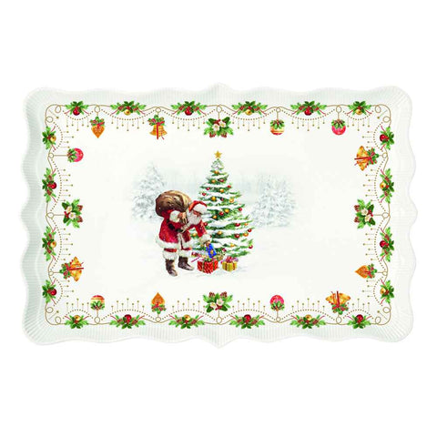 Easy Life Porcelain tray with Santa Claus "Nostalgic Christmas"