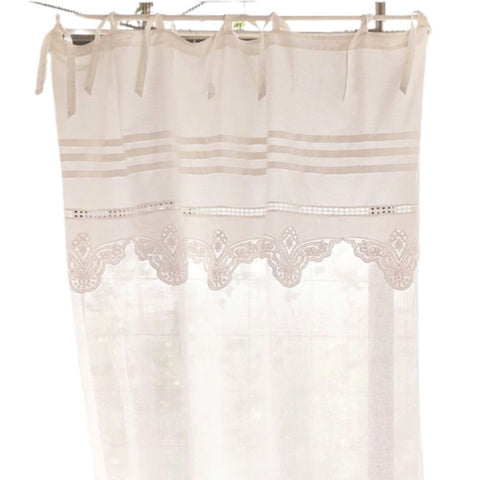 BLANC MARICLO' Set of 2 curtain panels BUTTERFLY 150x290cm A29301