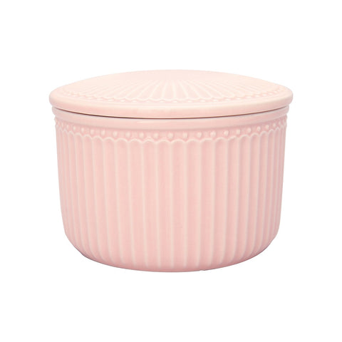 GREENGATE Storage jar with lid ALICE pink 9x13 cm STWSTJASALI1904