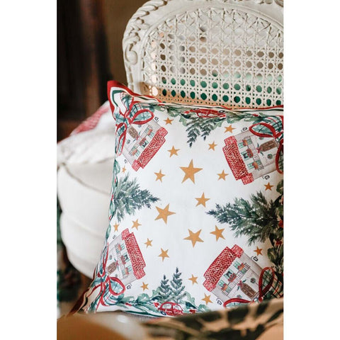 BLANC MARICLO' Christmas cushion in cotton "UN NATALE ITALIANO" 2 variants (1pc)