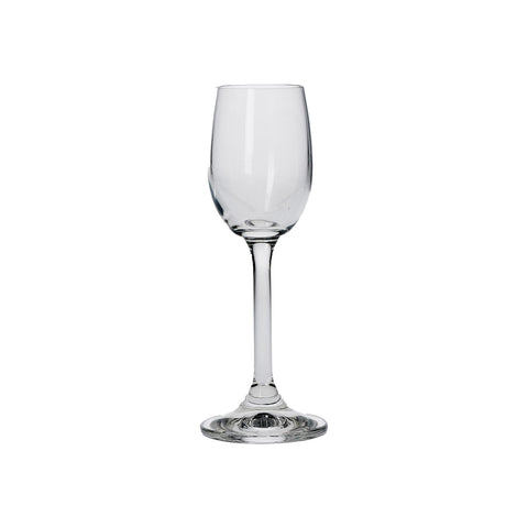 PORCELAINE BLANCHE Set 6 verres à liqueur NOVELLO verre transparent 65 cc