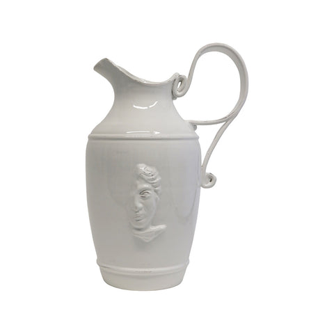 Virginia casa Vase cruche antique en céramique "Armoiries des Médicis"