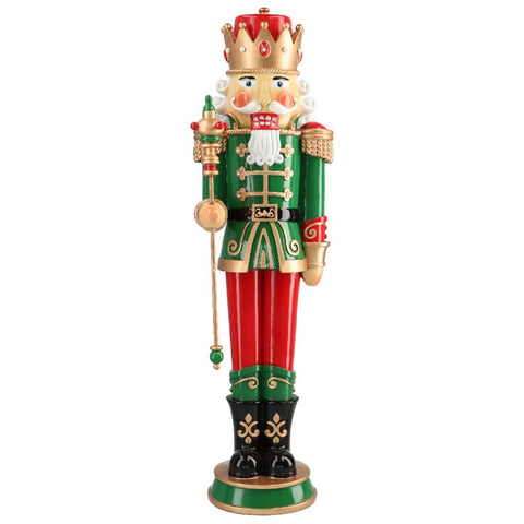 TIMSTOR Casse-Noisette Toy Soldier Décoration de Noël rouge et vert 21x17.5x67.5