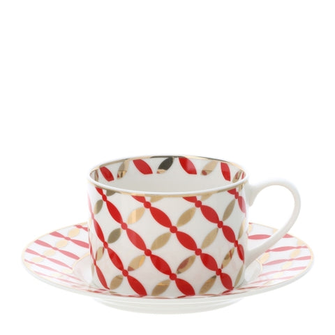 Tasse à thé Hervit Procellana avec coffret cadeau "Vlk Design" 8,5xh6 cm