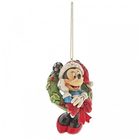Enesco Disney Minnie Mouse tree decoration with garland in Jim Shore resin
