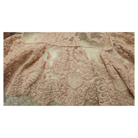CHEZ MOI Doily runner with "PROVENZA" lace ruffles Made in Italy 2 variants