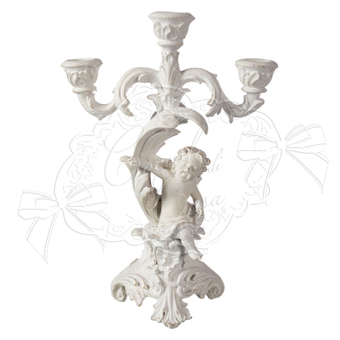 COCCOLE DI CASA Candlestick 3 lights with angel 20x13x30 cm KL96911