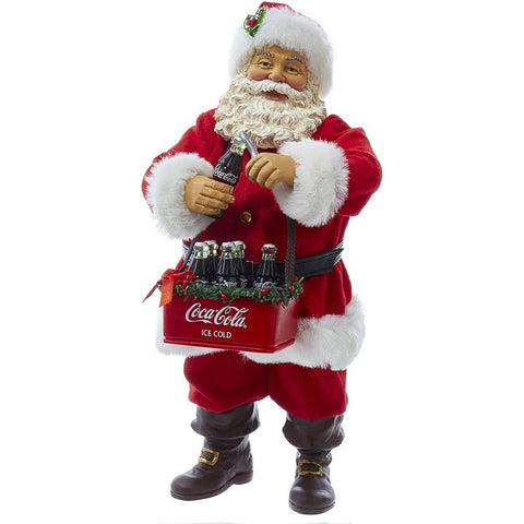 Kurt S. Adler Figurine du Père Noël avec caisse de Coca Cola et ouvre-bouteille