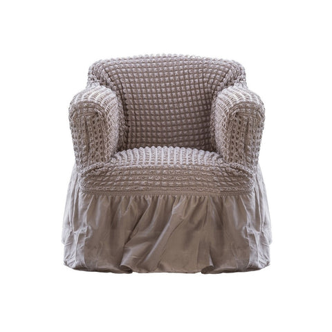 BLANC MARICLO' Housse de fauteuil polyester stretch taupe A2764199TO