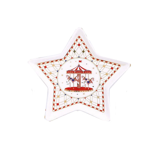 EASY LIFE Porcelain star Christmas plate CHRISTMAS WONDERLAND 19.5 cm