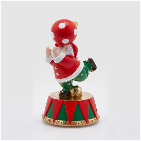 EDG Music box Santa Claus with "circus theme" ball in resin